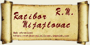 Ratibor Mijajlovac vizit kartica
